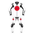 white biker suit