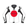 white leather racing jacket