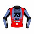 Leather Sportbike Jacket - Alex Marquez Ducati Leather Jacket Back