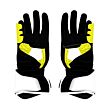 yellow leather motorcycle gloves