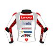 white leather racing jacket
