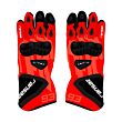 red leather motorcycle gloves
