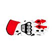 red and white motorcycle gloves