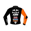 black and orange motorcycle jacket