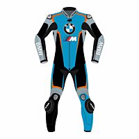 BMW Motorcycle Leather Suit - BMW Motorbike Race Leathers Suit Front