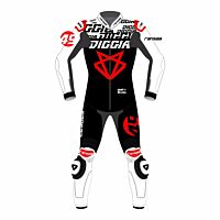 Motorcycle Leather Suit - Fabio Di Giannantonio Winter Test 2023 Two Piece Race Suit Front
