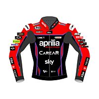Aprilia Racing Jacket - Maverick Vinales Aprilia Racing Leather Jacket MotoGP 2023 Front