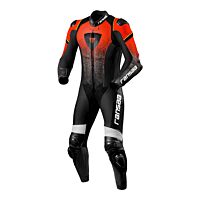 Quantum Pro 1 Piece Leather Race Suit - Neon Red