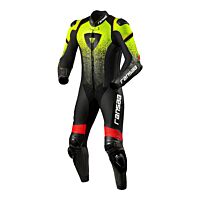 Quantum Pro 1 Piece Leather Race Suit - Neon Yellow