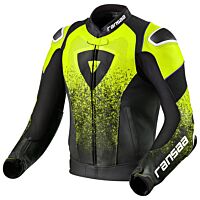 Quantum Pro Leather Race Jacket - Neon Yellow