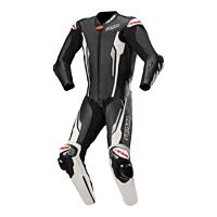 RANSAA GP Tech 1-Piece Race Leather Suit - Black/White