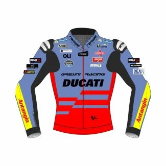 Leather Sportbike Jacket - Alex Marquez Ducati Leather Jacket Front