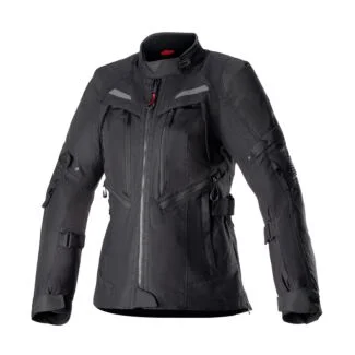 Women's Textile Motorcycle Jacket - Bermingum Motorcycle Black Riding Jacket Front