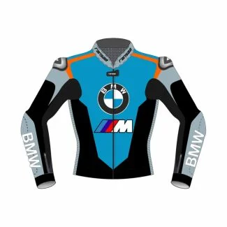 BMW Race Jacket - BMW Leather Racing Jacket Front