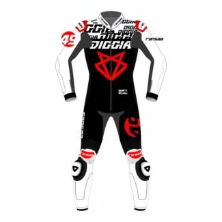 Motorcycle Leather Suit - Fabio Di Giannantonio Winter Test 2023 Two Piece Race Suit Front
