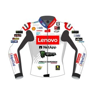 Francesco Bagnaia White Motorcycle Jacket MotoGP 2024 Winter Test