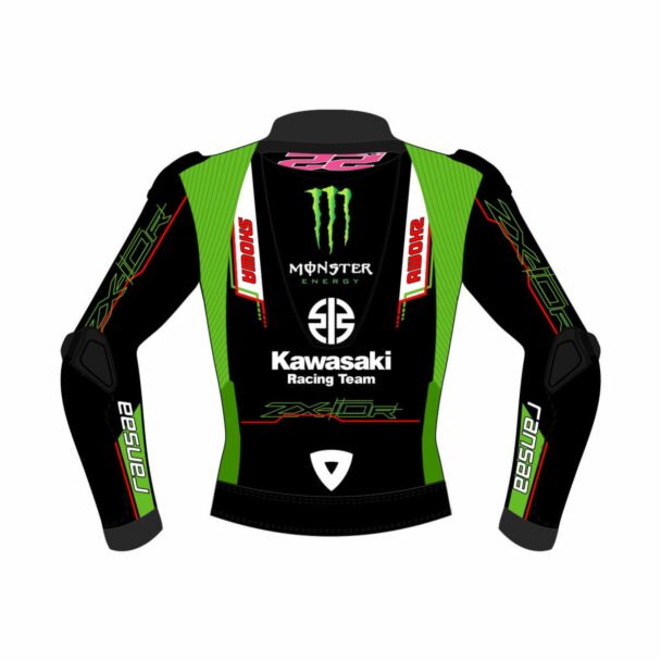 Jacket Racing Motorcycle - Alex Lowes Team Kawasaki Jacket Back