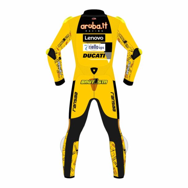 Alvaro Bautista Ducati Lenovo WSBK 2023 Yellow Suit Back