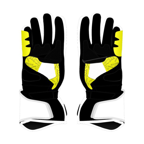 yellow leather motorcycle gloves