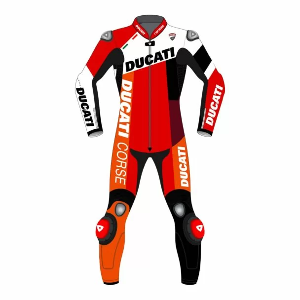 DUCATI バイクジャケット オレンジ／グレー　サイズUSA38 EUR48 DUCATI バイクジャケット オレンジ／グレーサイズUSA38 EUR48