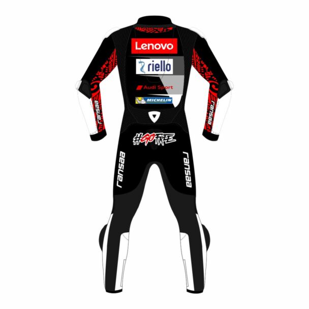 Racing Suit Leather – Francesco Bagnaia Winter Test Ducati One Piece Racing Leathers MotoGP 2023 back