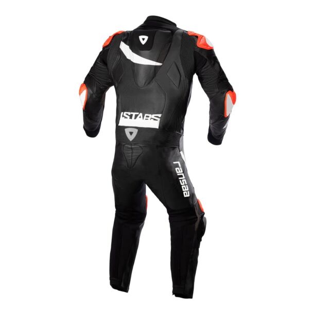 GP Plus V4 Leather One Piece Motorcycle Protective Suit Back