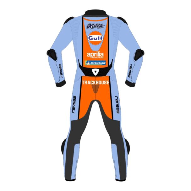 Gulf Race Suit Ai Ogura Aprilia Racing MotoGP 2026 Back View
