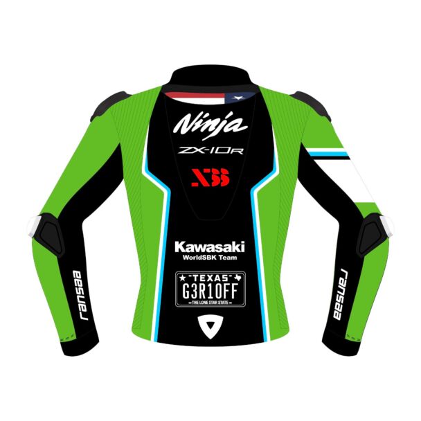 Kawasaki Ninja Jacket Garrett Gerloff WSBK 2026 Back View