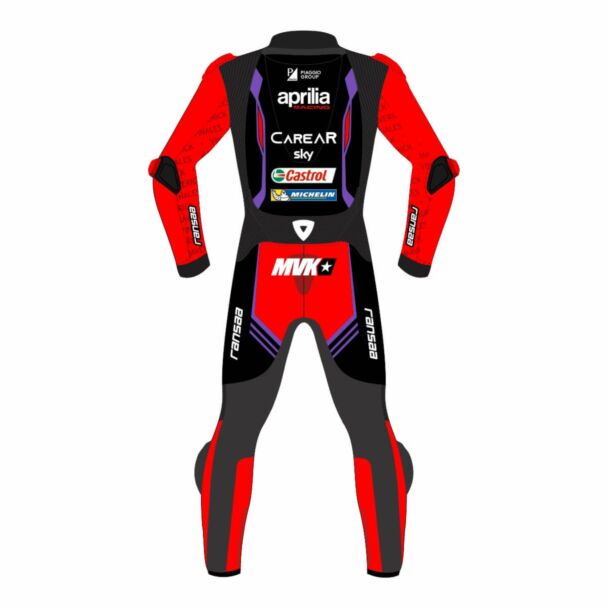 Maverick Vinales Aprilia Motorbike Leather Racing Suit MotoGP 2023 Back