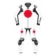 white biker suit