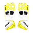 yellow moto gloves