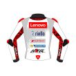 white leather racing jacket