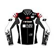 black and white motorcycle jacket