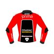 red black leather motorcycle jacket
