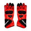 red leather motorcycle gloves