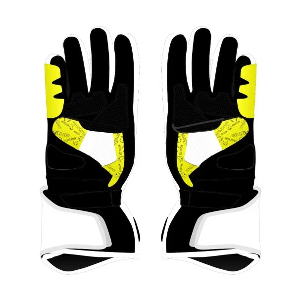 yellow leather motorcycle gloves