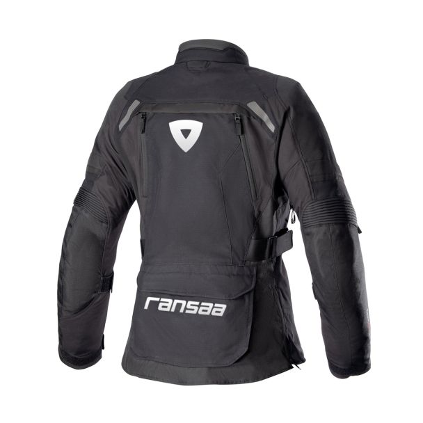 Women's Textile Motorcycle Jacket - Bermingum Motorcycle Black Riding Jacket Back
