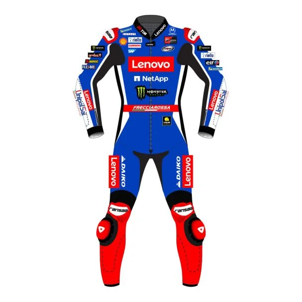 Blue Motorcycle Suit Francesco Bagnaia Italian GP 2024
