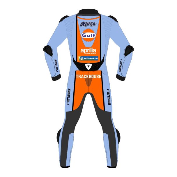 Gulf Race Suit Ai Ogura Aprilia Racing MotoGP 2026 Back View