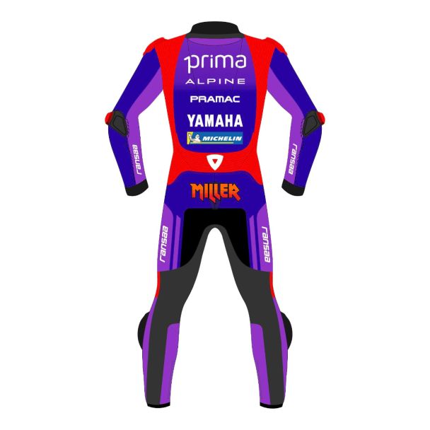 Jack Miller Leathers Prima Pramac Yamaha MotoGP 2026 Back View