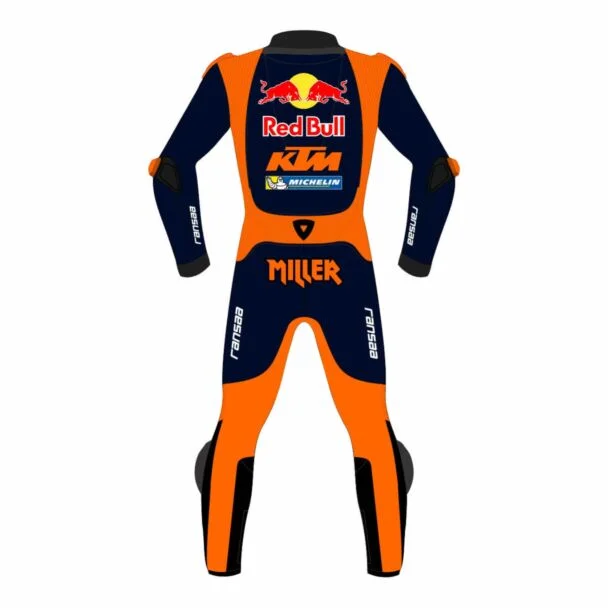 Jack Miller Red Bull KTM MotoGP Motorbike Leathers 2 Piece Suit 2023 Back