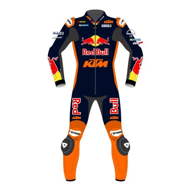 Jack Miller Red Bull KTM MotoGP Motorbike Leathers 2 Piece Suit 2023 Front