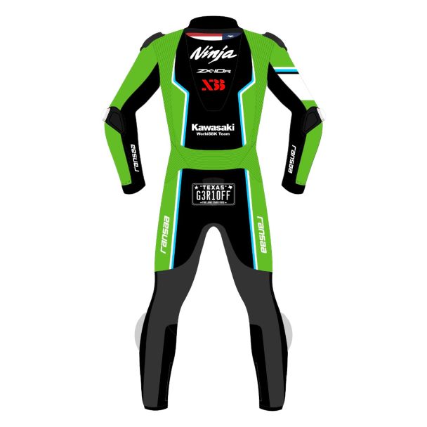 Kawasaki Motorcycle Suit Garrett Gerloff WSBK 2026 Back View