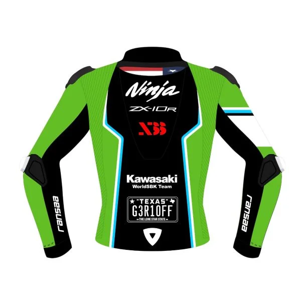 Kawasaki Ninja Jacket Garrett Gerloff WSBK 2026 Back View