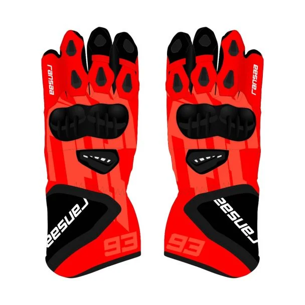Marc Marquez Ducati Sport Bike Race Suit MotoGP Winter Test 2024 Matching Gloves Front