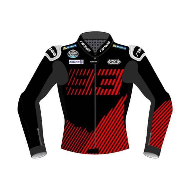 Racing Biker Jacket - Marc Marquez Leather Ducati Racing Jacket Winter Test 2023 Front
