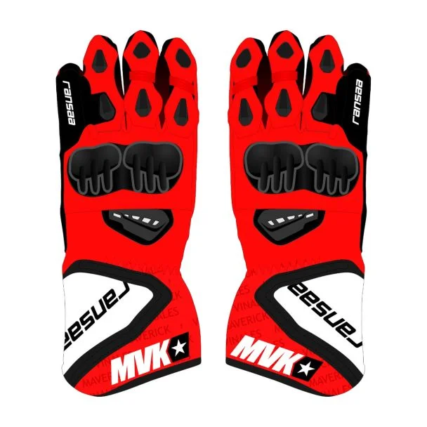 Maverick Vinales 2024 Motorcycle Race Gloves