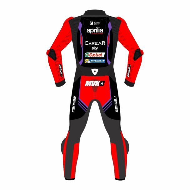 Maverick Vinales Aprilia Motorbike Leather Racing Suit MotoGP 2023 Back