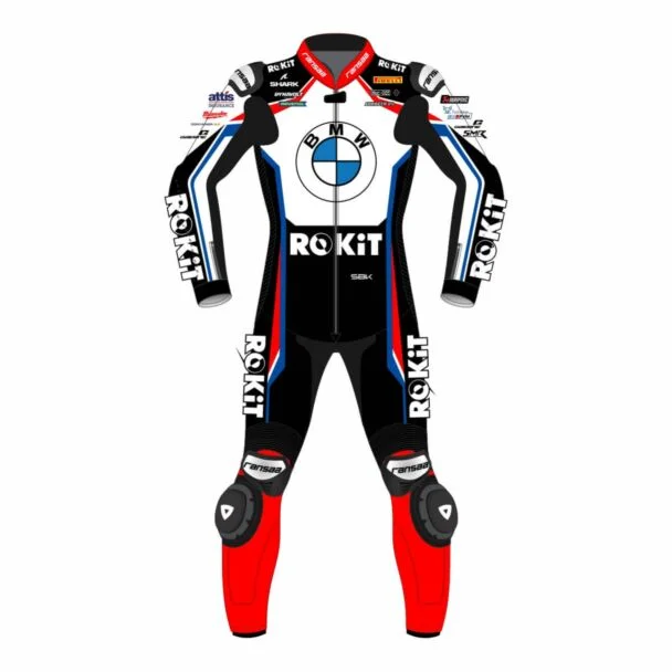 BMW Race Suit - Michel Van Der Mark BMW Leather Suit SBK 2023 Front