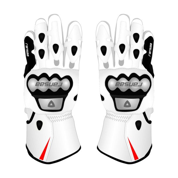 white motorcycle gloves